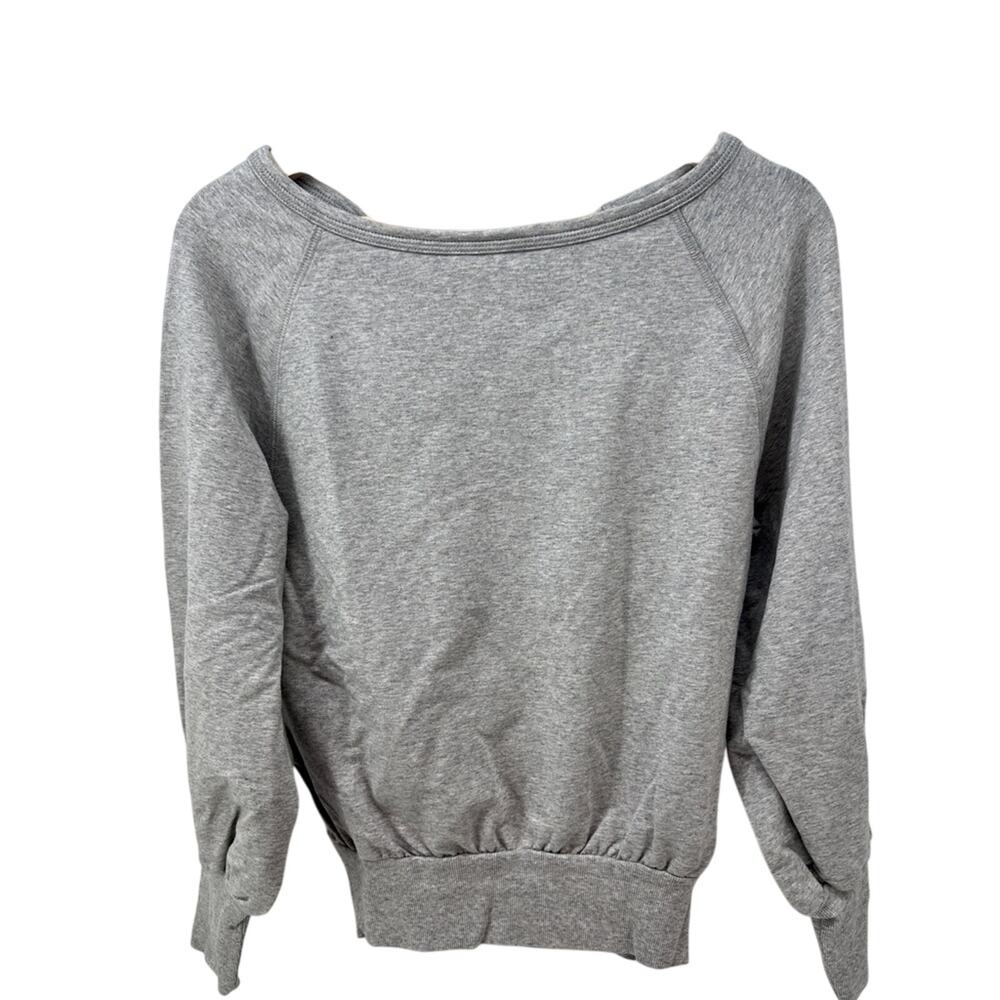 Universal Standard Womens Sweatshirt 4XS Gray Heathered Pleated Back NWT
